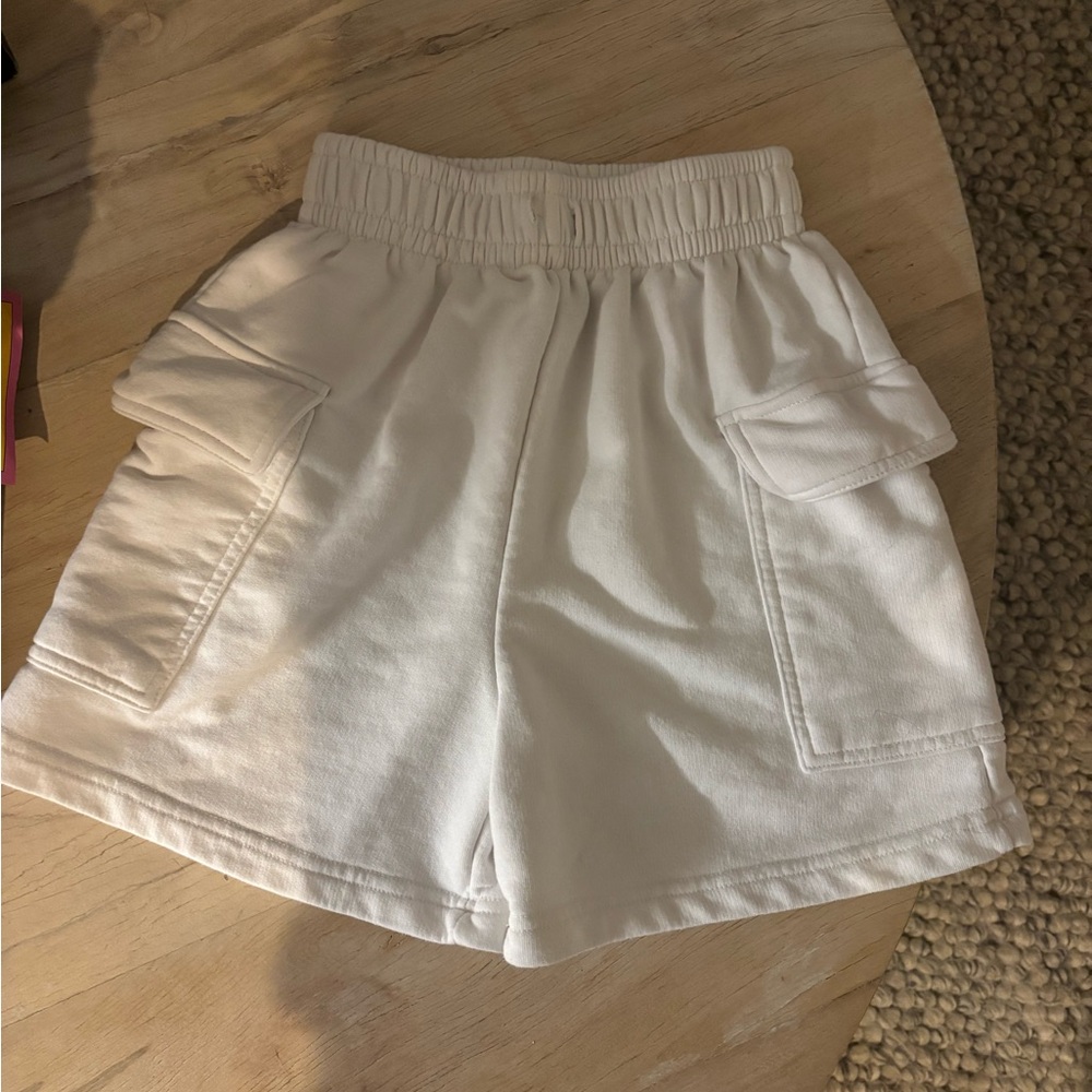 Wild Fable White Sweatpant Cargo Shorts